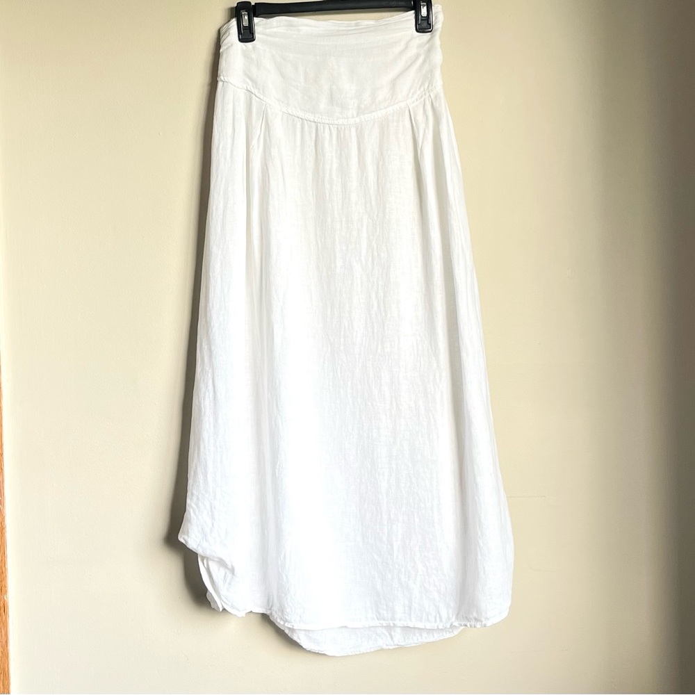 White Linen Skirt